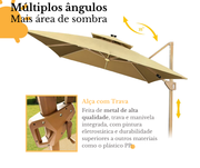 Ombrelone Moonlight LED 3x3m com Base