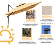 Ombrelone Cloud 3x3m com Base