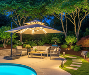 Ombrelone Moonlight LED 3x3m com Base