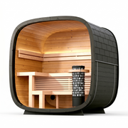 Sauna Outdoor Black Cube Solar Garden