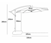 Ombrelone Summer 3m com Base