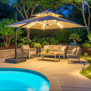 Ombrelone Moonlight LED 2,5x2,5m com Base