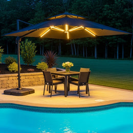 Ombrelone Moonlight LED 3x3m com Base