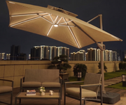 Ombrelone Moonlight LED 2,5x2,5m com Base